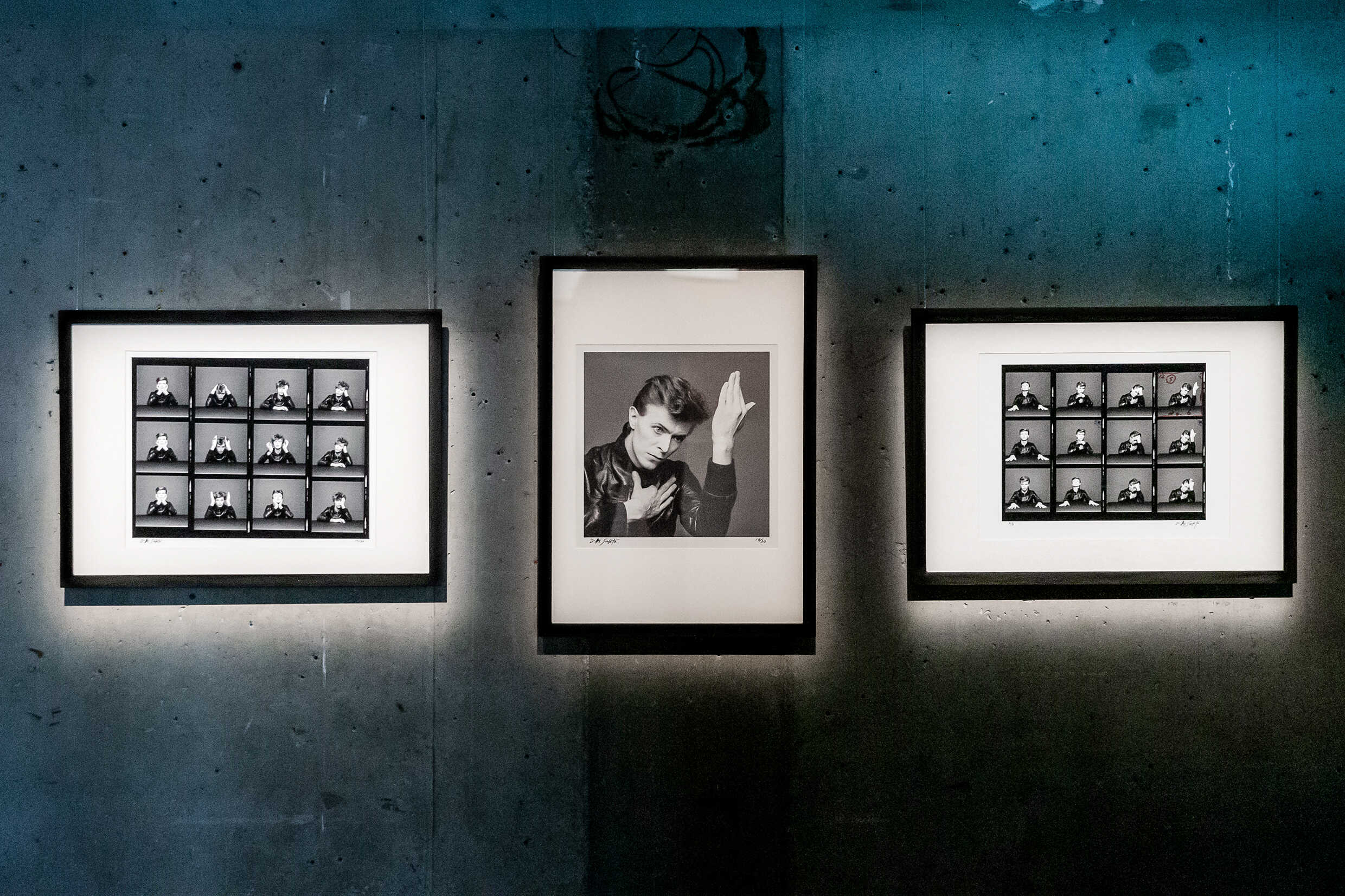 Fotografi pÃ¥ David Bowie i utstÃ¤llningen Bowie by Sukita â€“ From London to Japan.