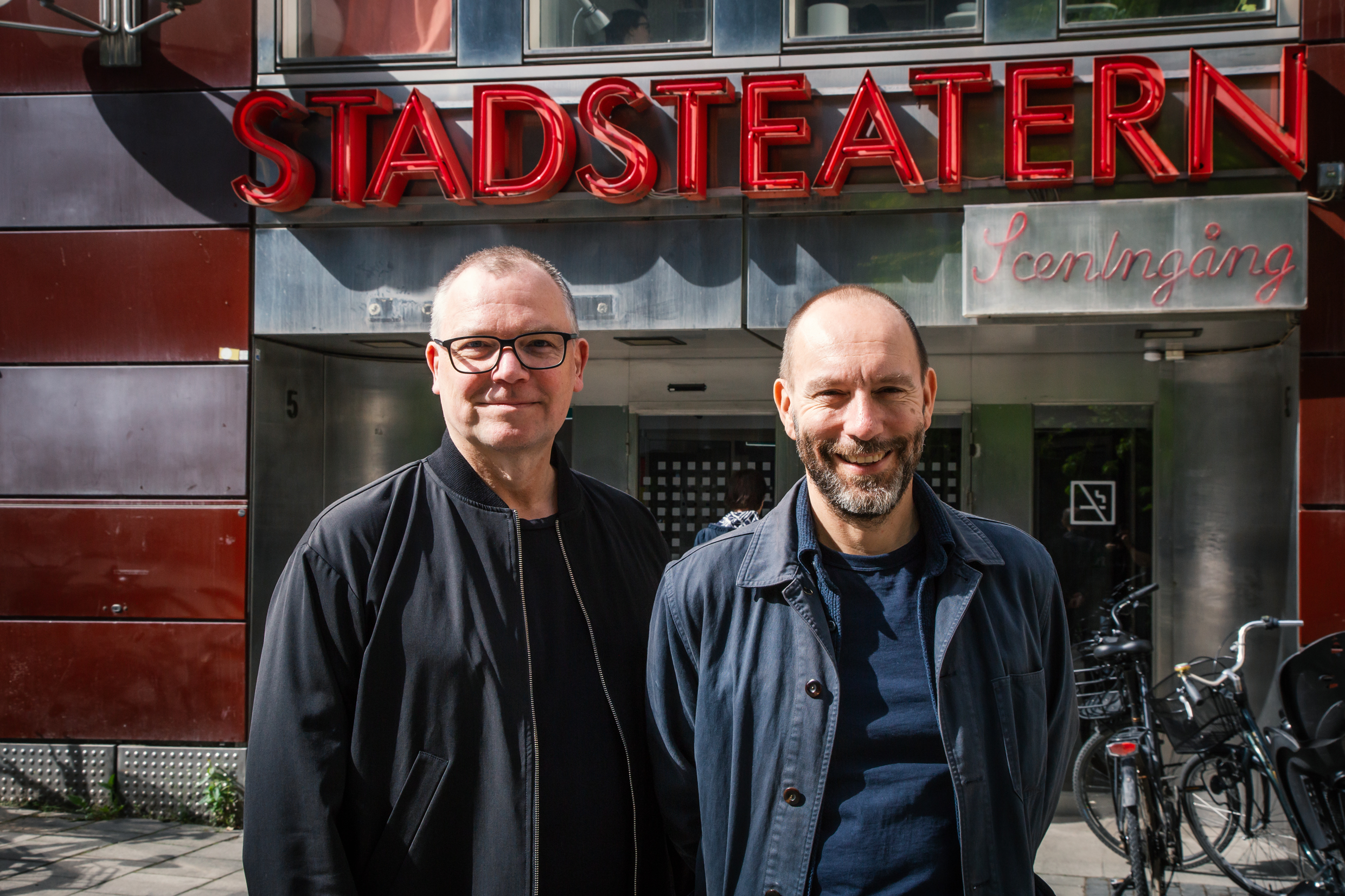 Dramatikern Arne Lygre och regissören Alexander Mørk-Eidem.