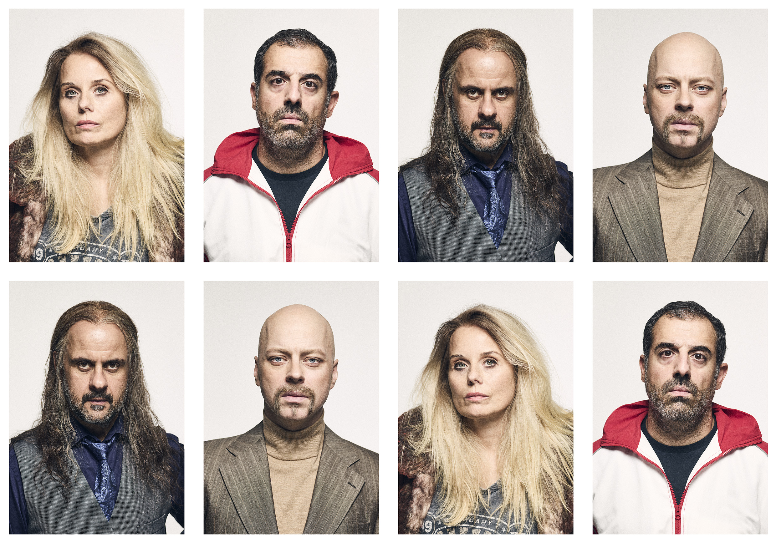 Helena af Sandeberg, Bahador Foladi, Shebly Niavarani och Robert Fux i Personkrets 3:1. Premiär 6 mars 2026 på Klarascenen, Kulturhuset Stadsteatern.