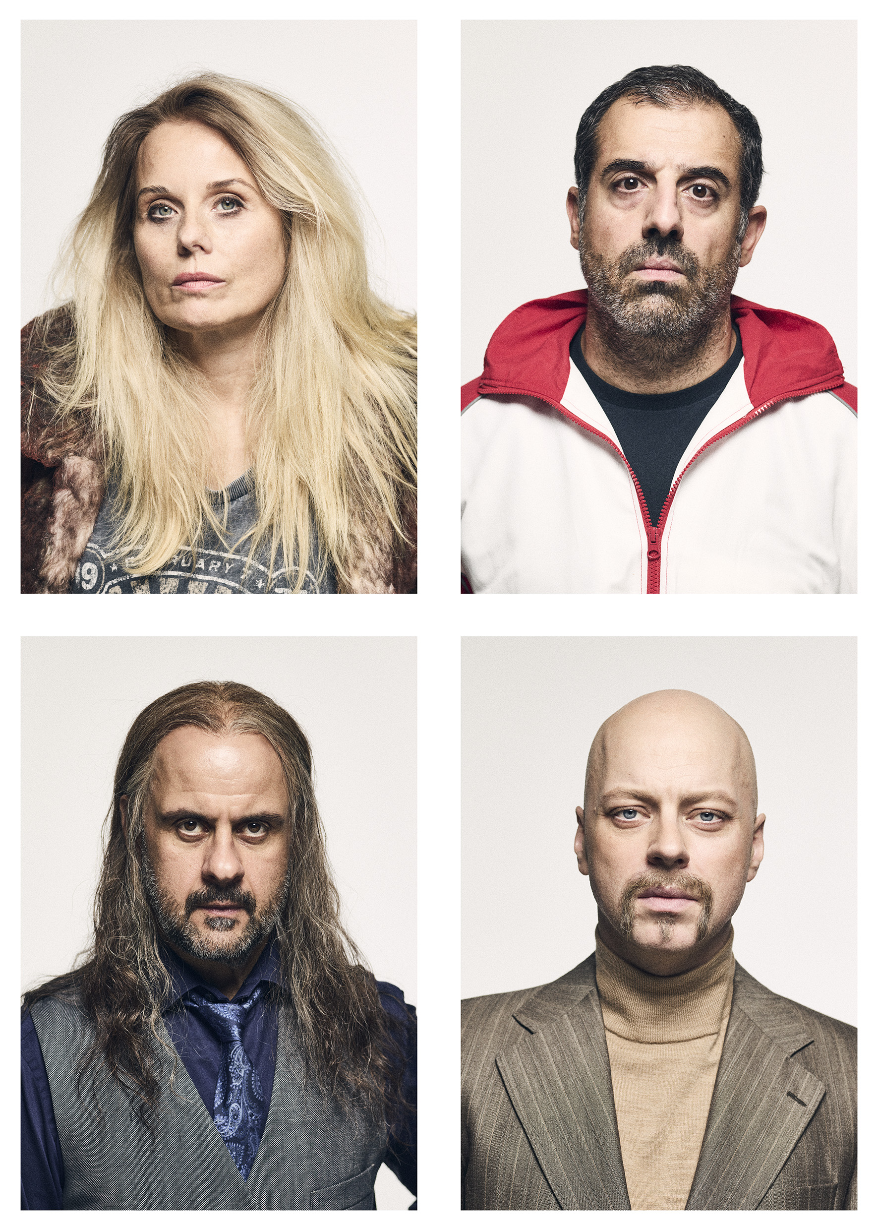 Helena af Sandeberg, Bahador Foladi, Shebly Niavarani och Robert Fux i Personkrets 3:1. Premiär 6 mars 2026 på Klarascenen, Kulturhuset Stadsteatern.