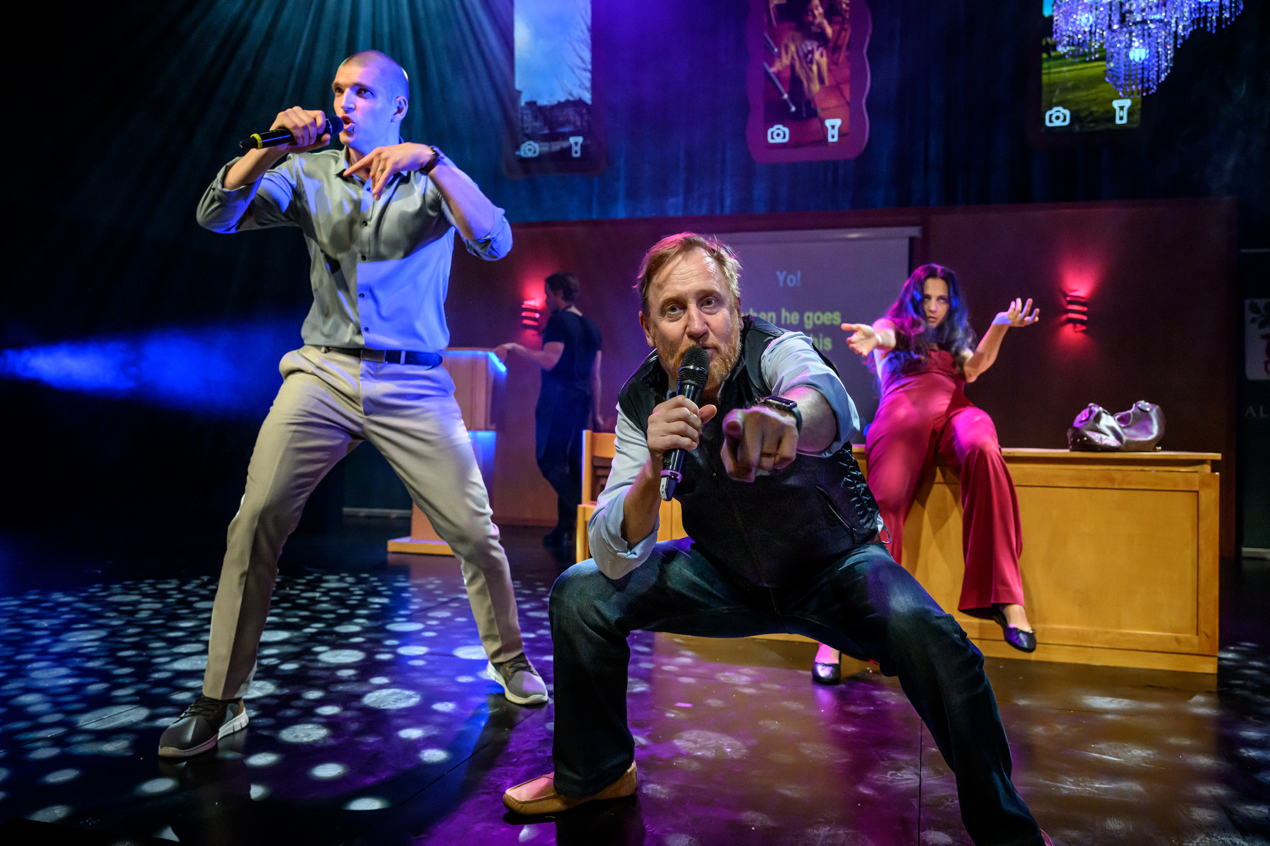 Martin Nick, Gustaf Hammarsten och Manuela Gotskozik Bjelke i Alingsåschatten, premiär 5 september på Lilla scenen.