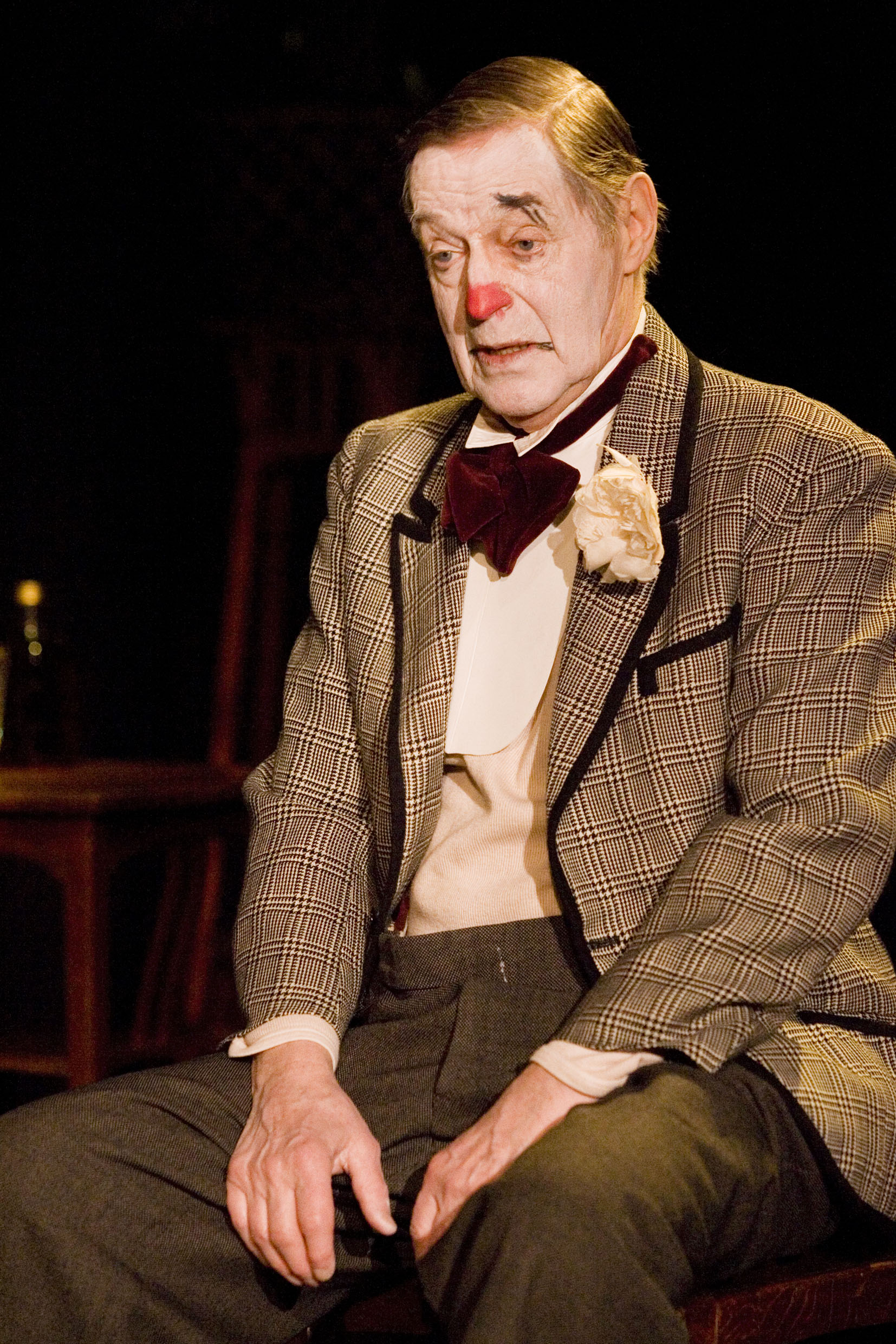 Lars Lind i Clownen Jac på Strindbergs Intima Teater