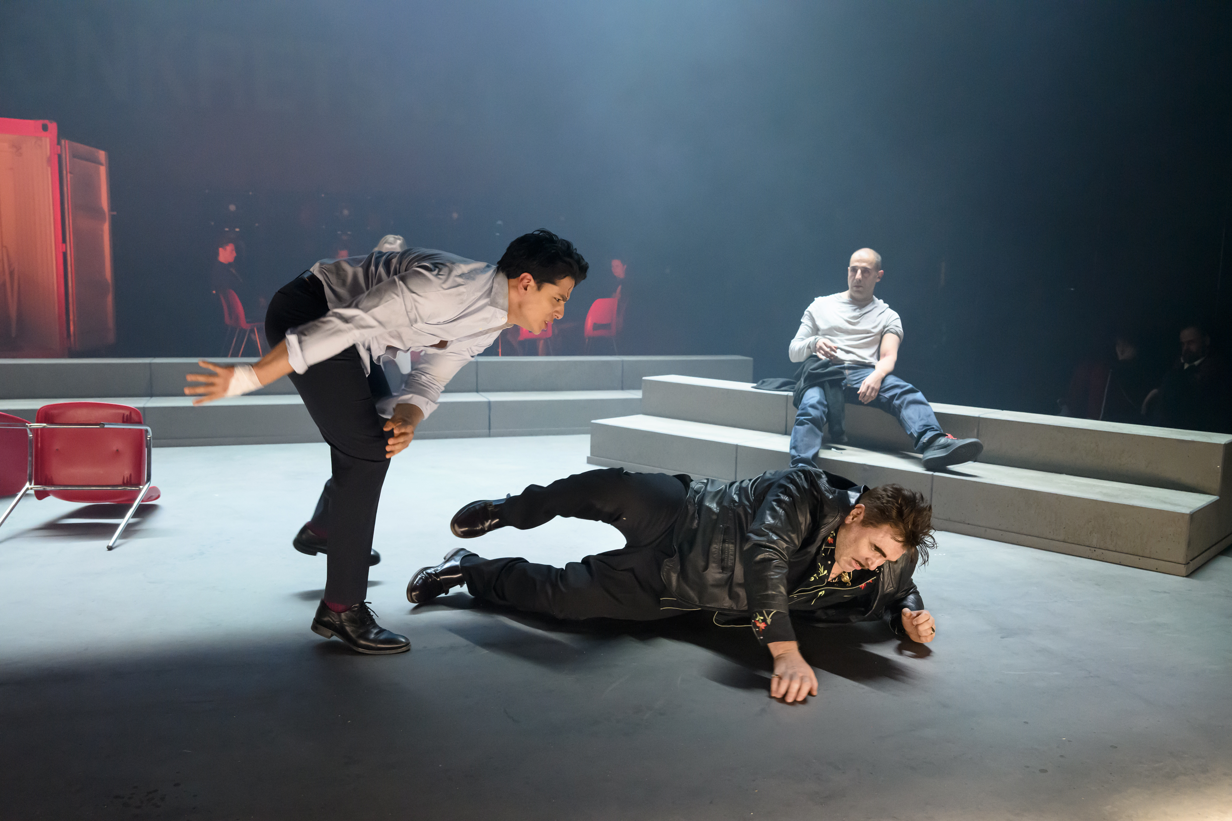 Carlos Romero Cruz, Leonard Terfelt och Bahador Foladi i Personkrets 3:1, premiär 6 mars på Klarascenen, Kulturhuset Stadsteatern.