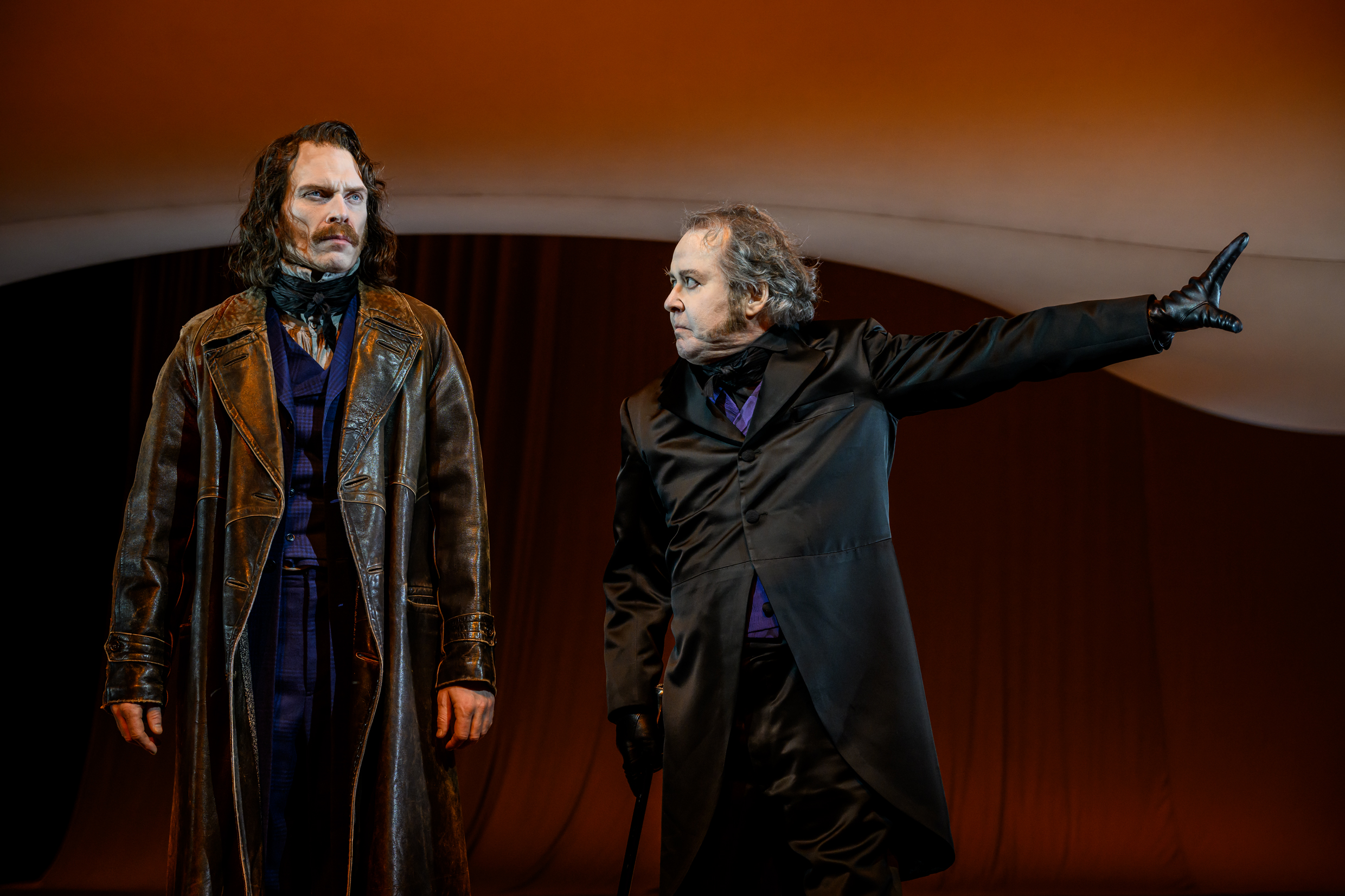 Jörgen Thorsson och Göran Ragnerstam i Frankenstein, premiär på Kulturhuset Stadsteatern 13 februari 2026.