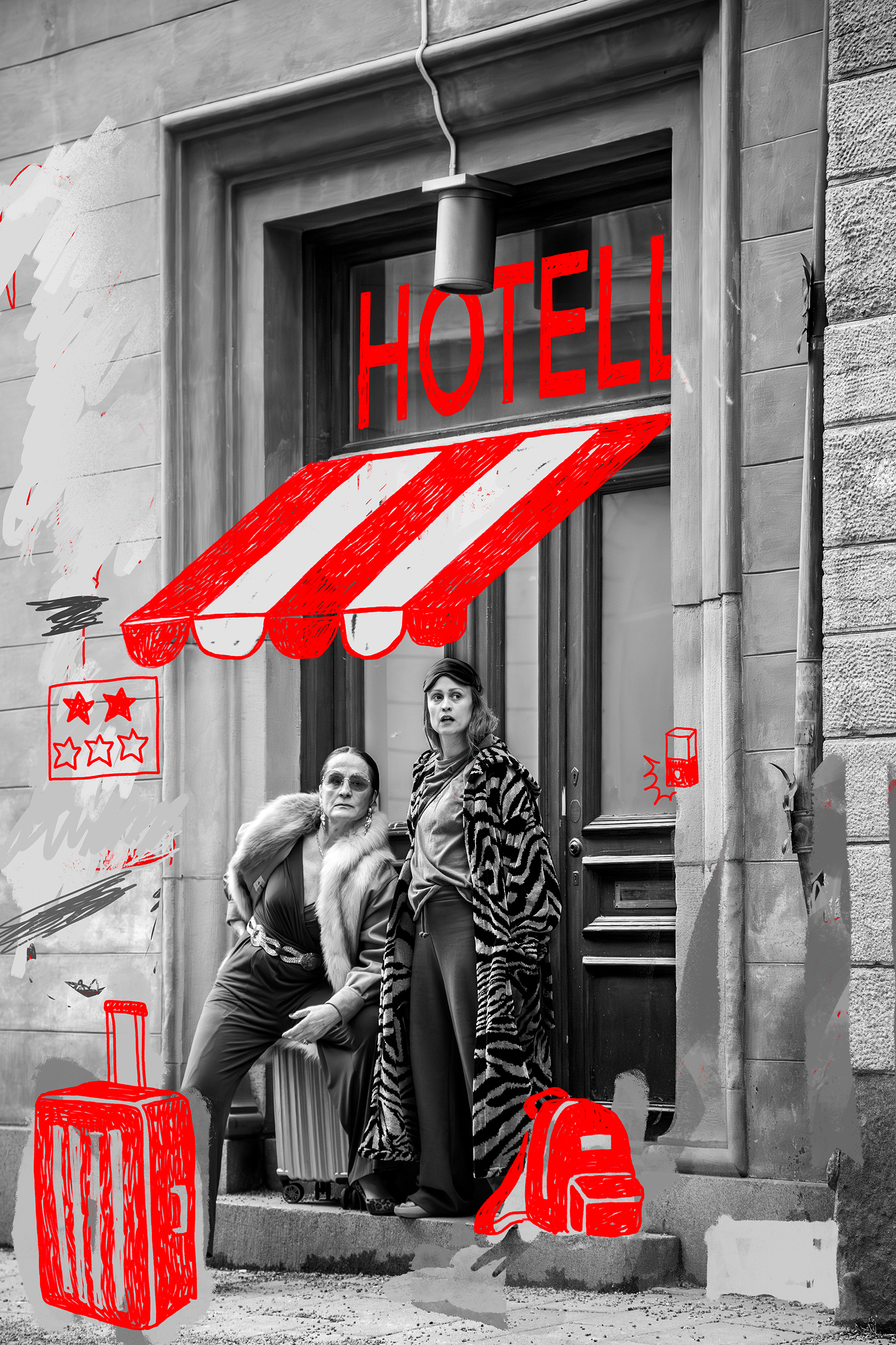 Lolo Elwin och Natalie Sundelin i Bara två stjärnor, en samproduktion mellan Soppteatern Kulturhuset Stadsteatern och Uppsala stadsteater.