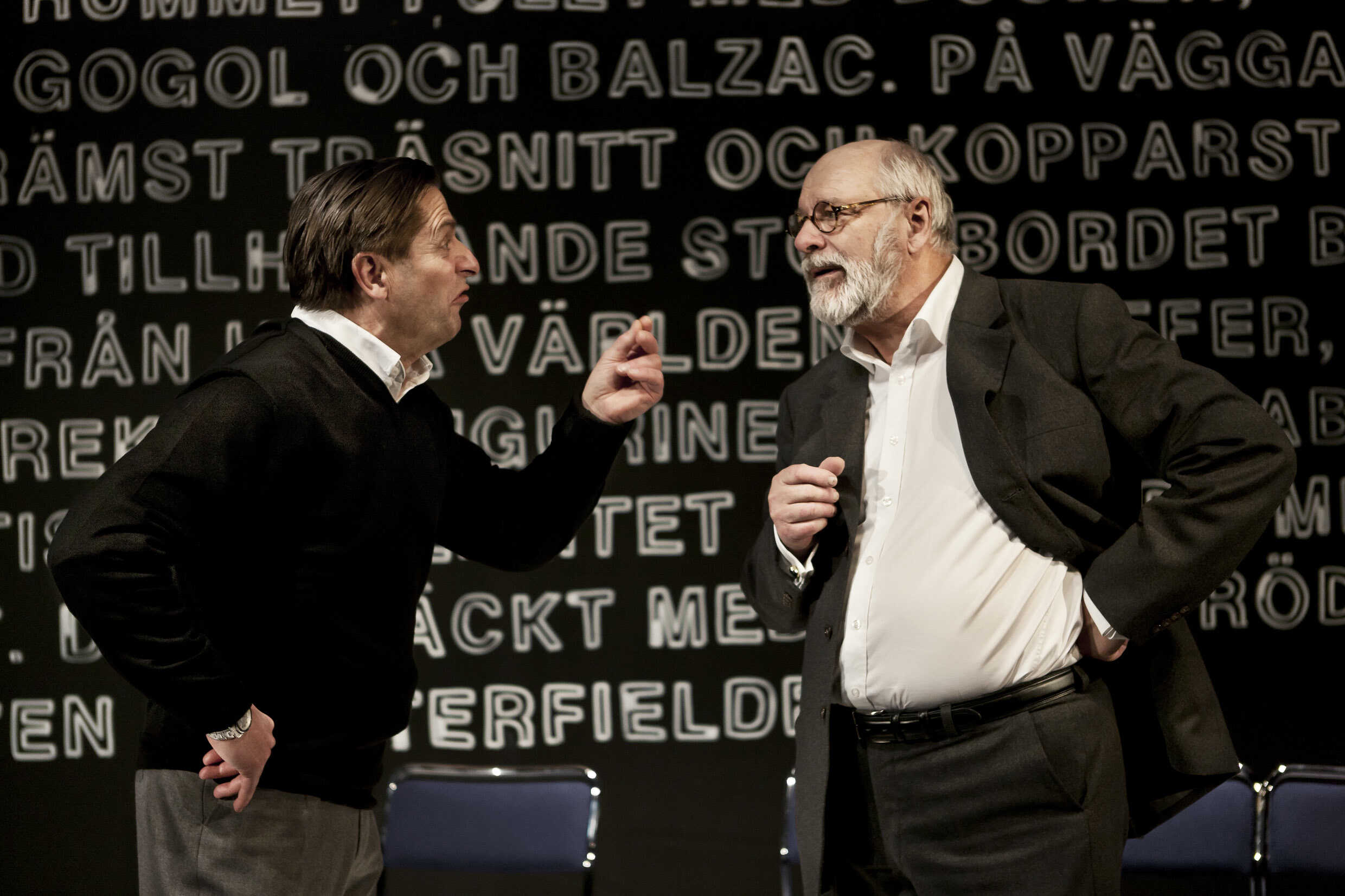 Tomas Bolme och Ole Forsberg i Freuds sista möte. Europapremiär 9 december på Kafé Klara.