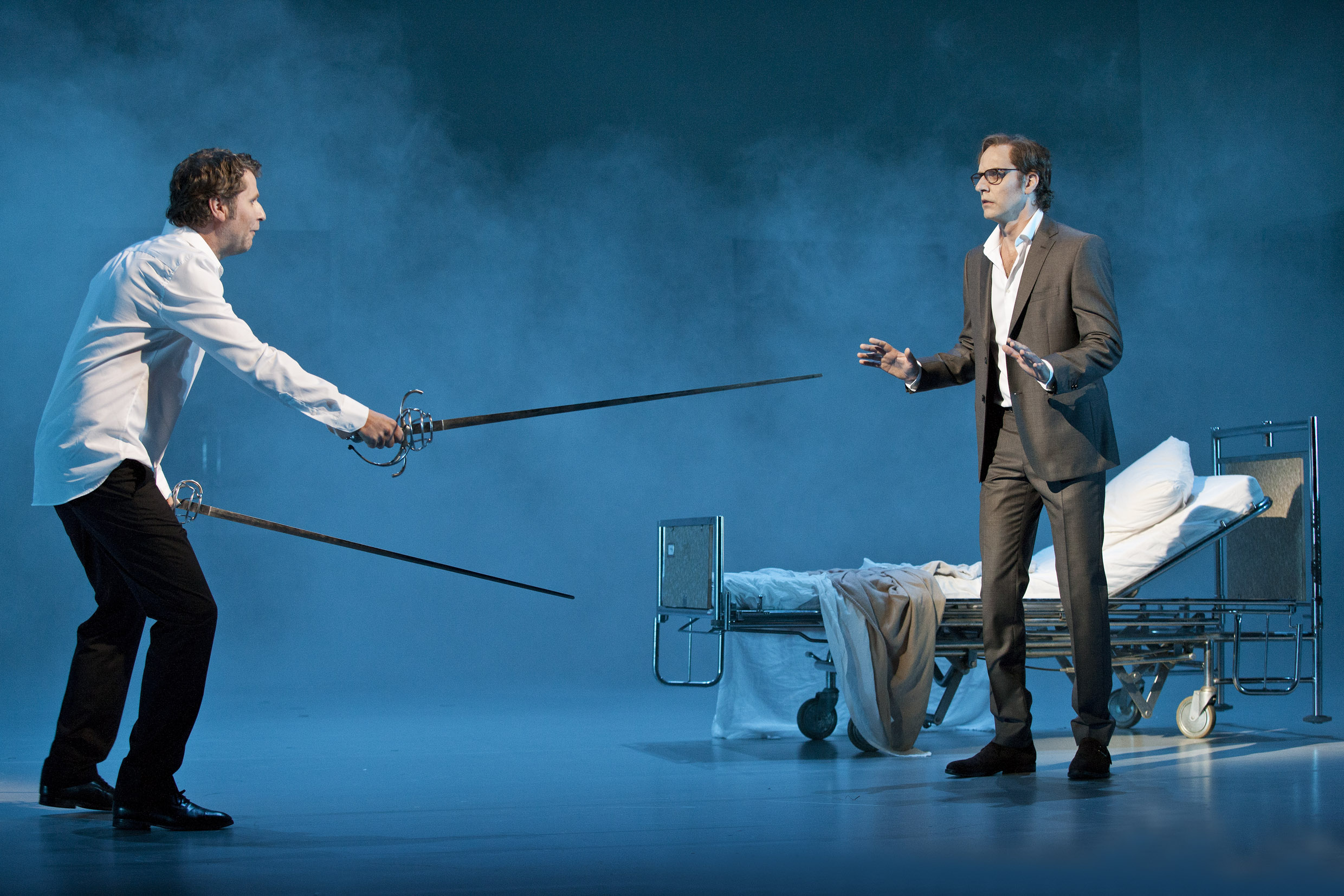 Shanti Roney och Andreas Kundler i Kung Lear. Premiär på Stora scenen 18 oktober.