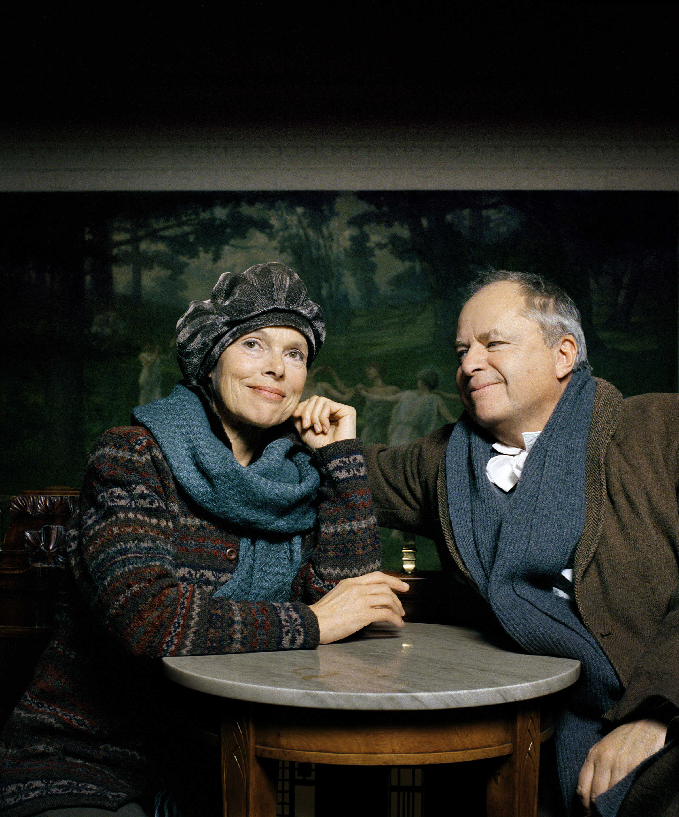 Förhandsfoto: Lil Terselius och Helge Skoog i Efterspel. Premiär på Strindbergs Intima Teater 22 jan 2005. Ett samarbete mellan Stockholms stadsteater, Dramaten och Strindbergs Intima Teater.