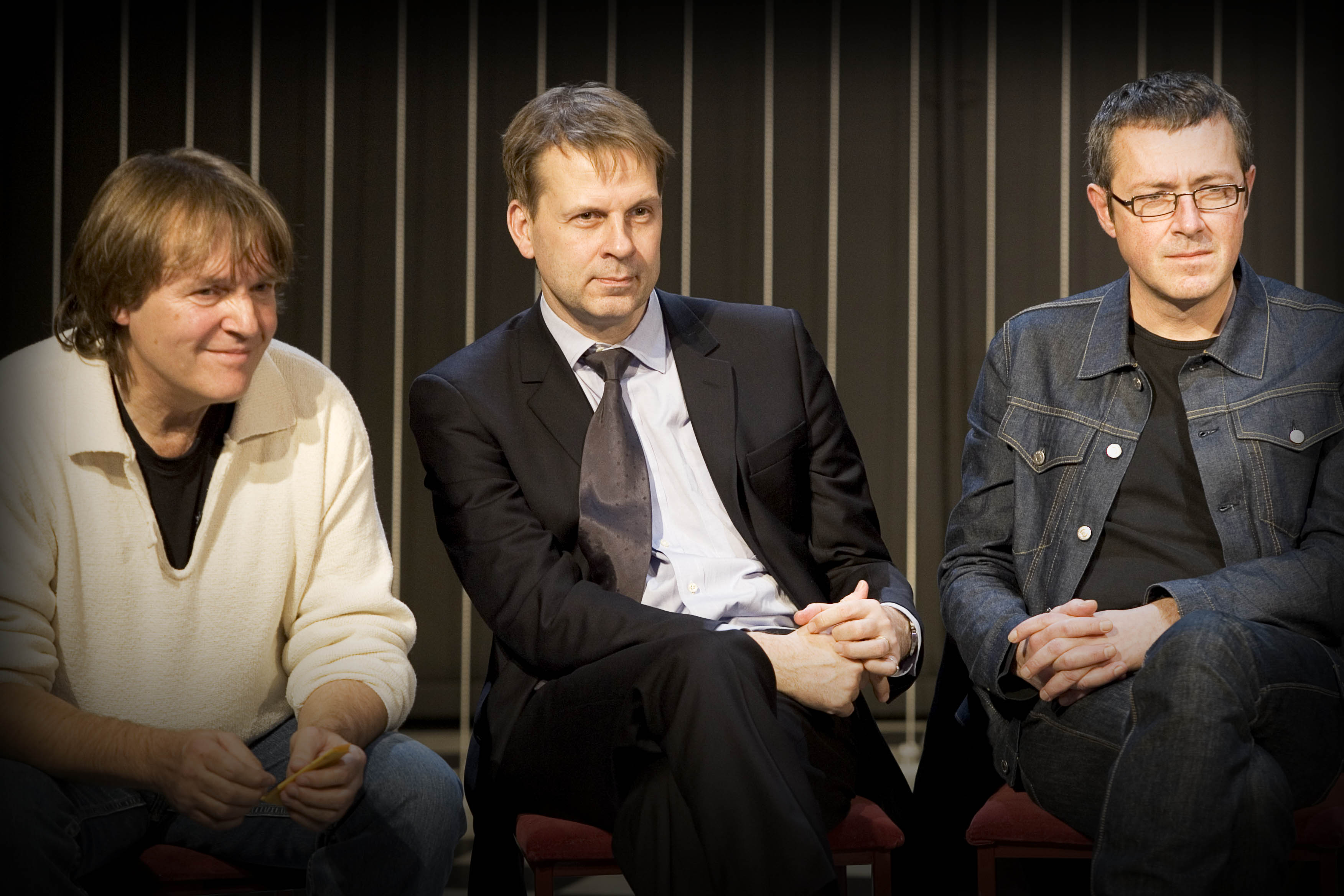 Ture Rangström, Strindbergs Intima Teater, Benny Fredriksson, Stockholms stadsteater, Staffan Valdemar Holm, Dramaten på pressträff inför Efterspel premiär 22 jan 2005 på Strindbergs Intima Teater