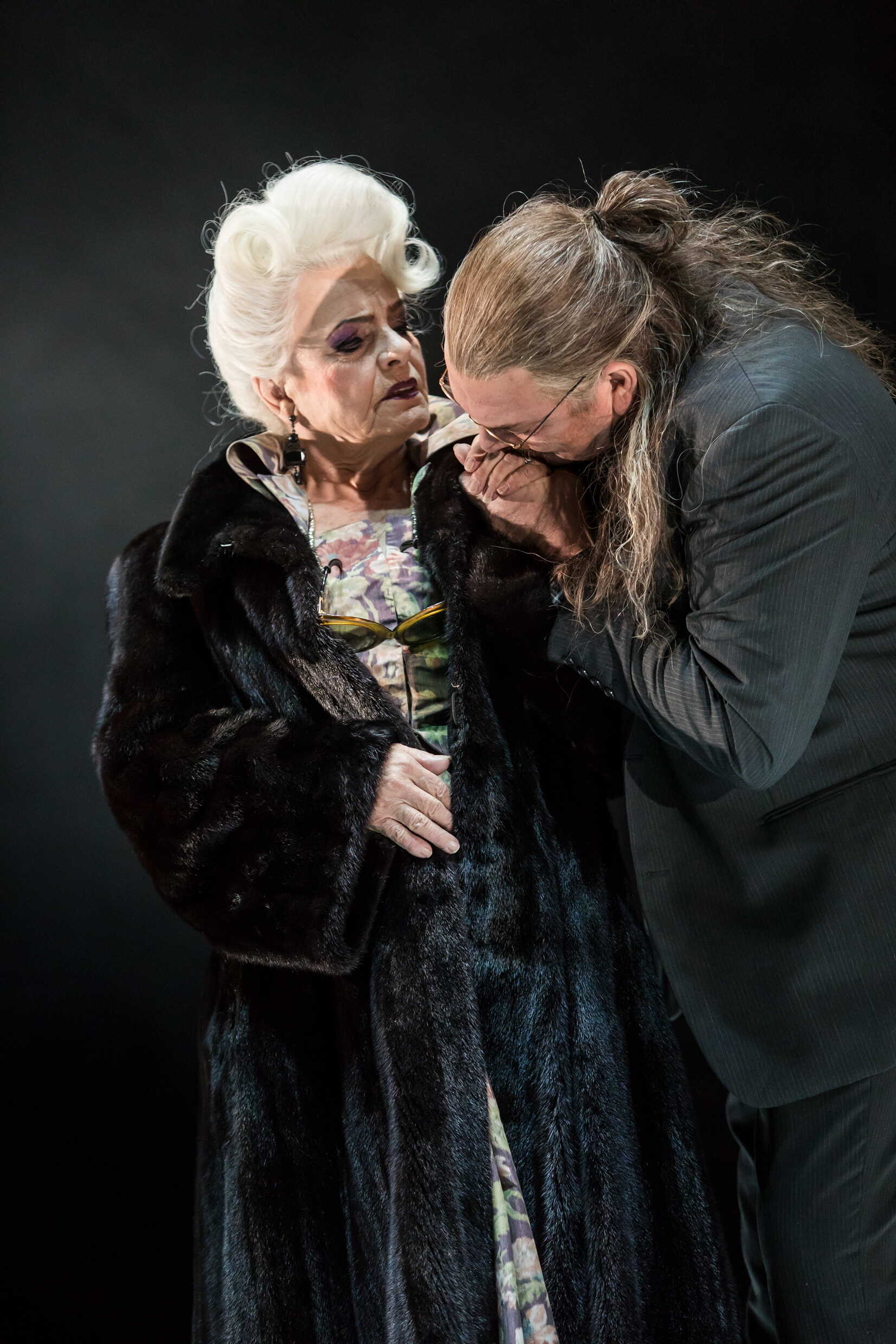 Marie Göranzon och Dan Ekborg i Besök av en gammal dam, premiär 9 mars på Stora scenen. Kulturhuset Stadsteatern 2018